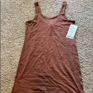 LULULEMON CLASSIC FIT COTTON BLEND SCOOP DRESS